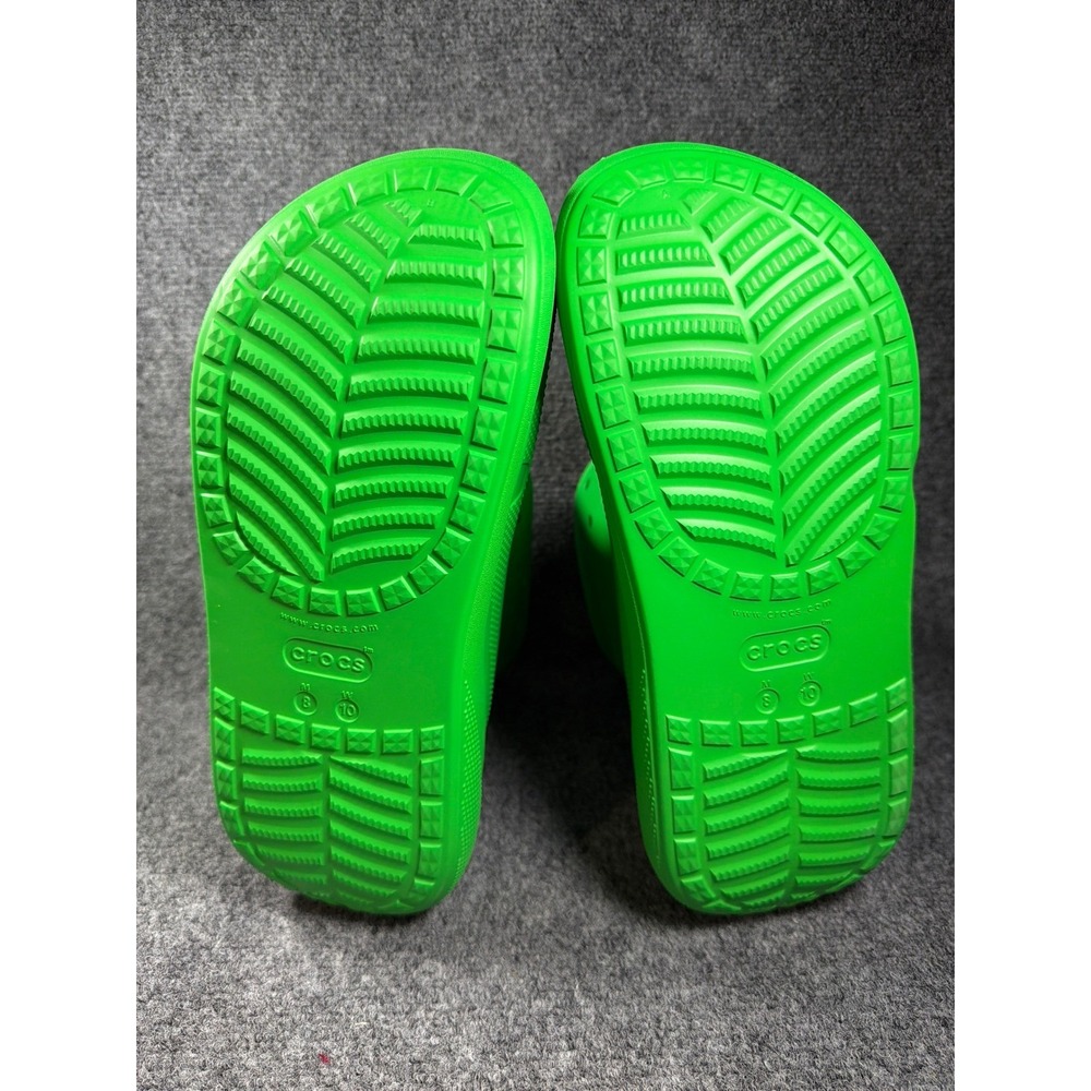 Crocs Classic Crush Rain Boot Grass Green Platform Unisex Mens 8 Womens 10 - Picture 6 of 7